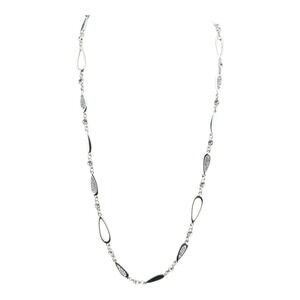 Dana Buchman Silver Tone Teardrop & Crystal Station Necklace for Women